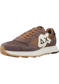 Buty SUN68 JAKI BICOLOR Brązowy. Kolor: brązowy. Materiał: tkanina, skóra. Sport: turystyka piesza