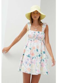 Abercrombie & Fitch sukienka mini rozkloszowana. Materiał: tkanina. Długość rękawa: na ramiączkach. Typ sukienki: rozkloszowane. Styl: klasyczny. Długość: mini #6