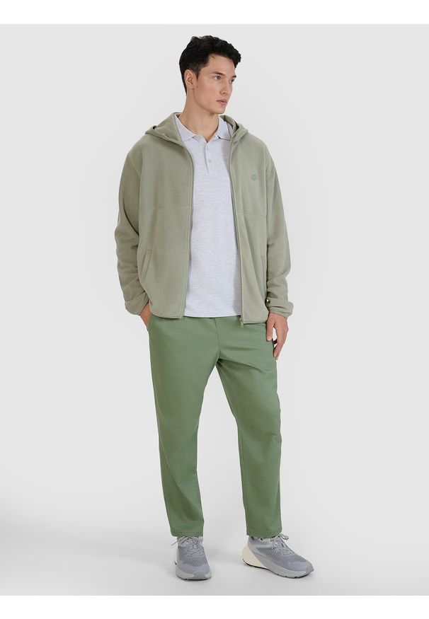 4f - 4F Koszulka polo regular męska - szara XXL. Okazja: na co dzień. Typ kołnierza: polo. Kolor: szary. Materiał: dzianina, jersey, bawełna. Wzór: gładki, ze splotem. Styl: casual, klasyczny, sportowy