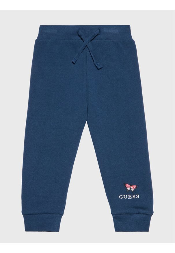 Guess Spodnie dresowe K2BQ13 KAD70 Granatowy Regular Fit. Kolor: niebieski. Materiał: bawełna