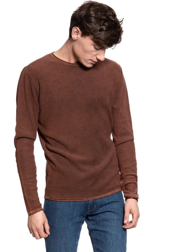 Mustang - MĘSKI SWETER MUSTANG Emil C Waffle ANDORRA 1008709 3232
