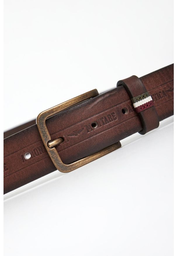 Aeronautica Militare - Pasek męski skórzany AERONAUTICA MILITARE. Materiał: skóra