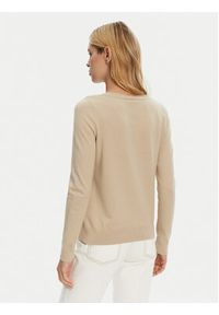 TOMMY HILFIGER - Tommy Hilfiger Sweter WW0WW40099 Beżowy Regular Fit. Kolor: beżowy. Materiał: syntetyk, bawełna #5