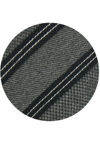 Klasyczny Krawat Klubowy - Alties - Grafit w Prążek. Materiał: tkanina. Wzór: prążki. Styl: klasyczny #5