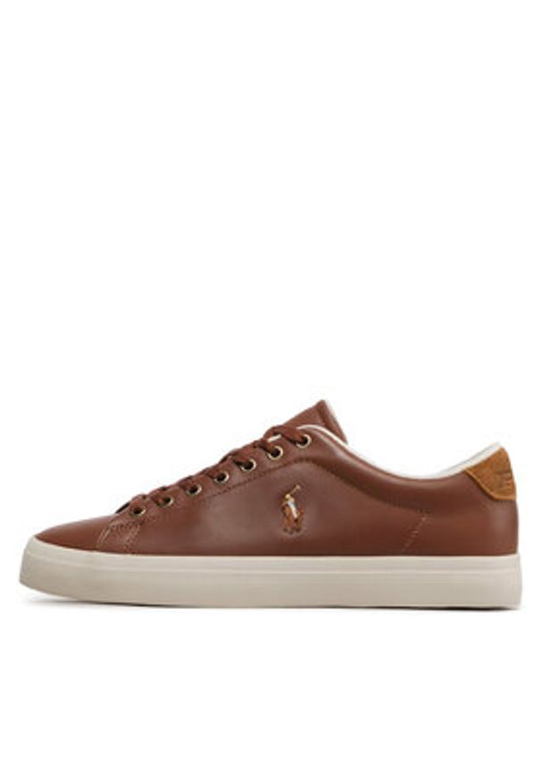 Polo Ralph Lauren Sneakersy Longwood 816879935001 Brązowy. Kolor: brązowy. Materiał: skóra