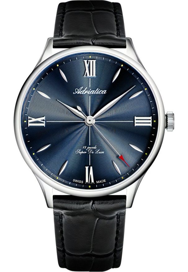 Zegarek Adriatica Zegarek męski Adriatica A1230.5265MXL czarny. Kolor: czarny