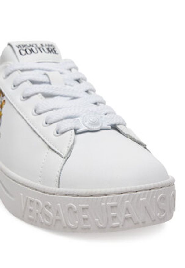 Versace Jeans Couture Sneakersy 78VA3SK3 Biały. Kolor: biały. Materiał: skóra