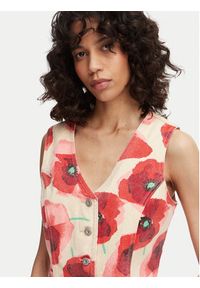 French Connection Kamizelka Poppy 7G9A9 Czerwony Slim Fit. Kolor: czerwony. Materiał: bawełna #2