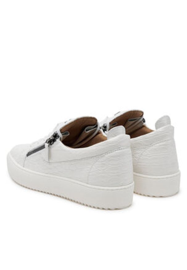 Giuseppe Zanotti - GIUSEPPE ZANOTTI Sneakersy RU00010/135 Biały. Kolor: biały. Materiał: skóra