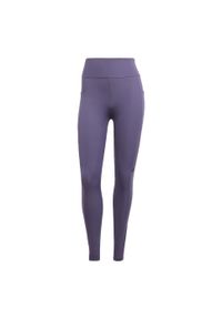 Adidas - Legginsy Own the Run 7/8. Kolor: fioletowy. Materiał: materiał. Wzór: gładki. Sport: bieganie