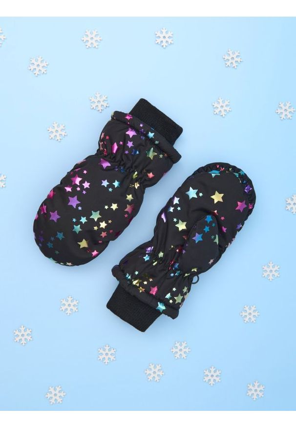 Sinsay - Rękawiczki jednopalczaste - czarny. Kolor: czarny. Wzór: kolorowy