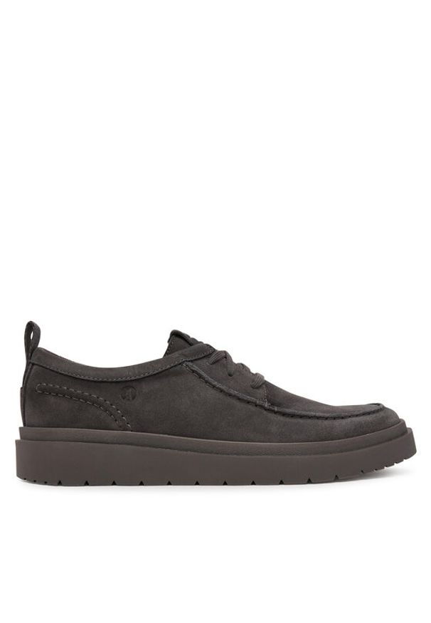 Clarks Półbuty Polden Moc 26183404 Szary. Kolor: szary. Materiał: zamsz, skóra
