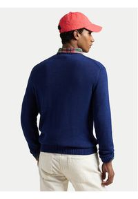 Polo Ralph Lauren Sweter 710955762001 Granatowy Regular Fit. Typ kołnierza: polo. Kolor: niebieski. Materiał: bawełna #4