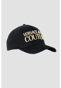 Versace Jeans Couture - VERSACE JEANS COUTURE Czarna czapka z daszkiem. Kolor: czarny