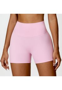 Intica - Spodenki sportowe modelujące z elastycznym pasem do treningu i biegania Essence. Kolor: różowy. Materiał: materiał. Sport: fitness