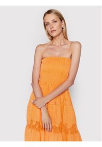 Iconique Sukienka letnia Gaia IC22 096 Pomarańczowy Regular Fit. Kolor: pomarańczowy. Materiał: bawełna. Sezon: lato #3