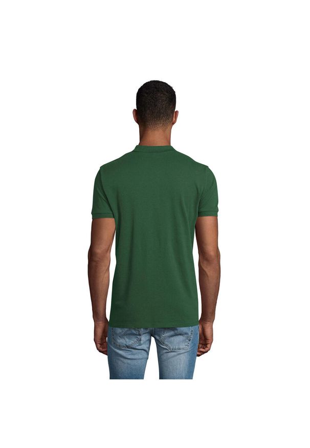 SOL'S - Męska Koszulka Polo Planet. Typ kołnierza: polo. Kolor: zielony. Sport: turystyka piesza