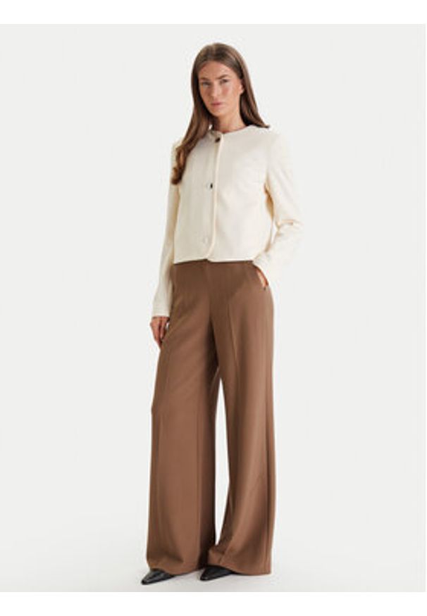 Calvin Klein Marynarka Lux Crepe Lady LV044F418G Żółty Regular Fit. Kolor: żółty. Materiał: syntetyk