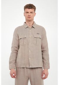Aeronautica Militare - Koszula męska lniana AERONAUTICA MILITARE. Materiał: len #4