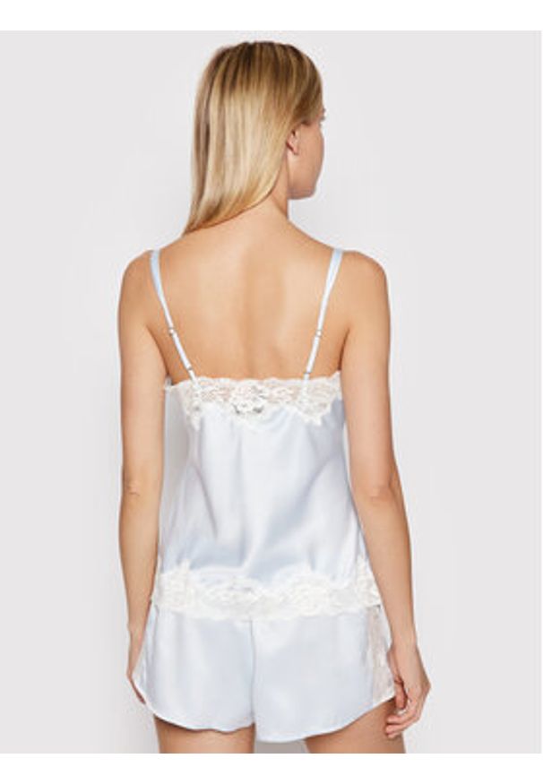 Lauren Ralph Lauren Piżama ILN11684 Błękitny Regular Fit. Kolor: niebieski. Materiał: syntetyk