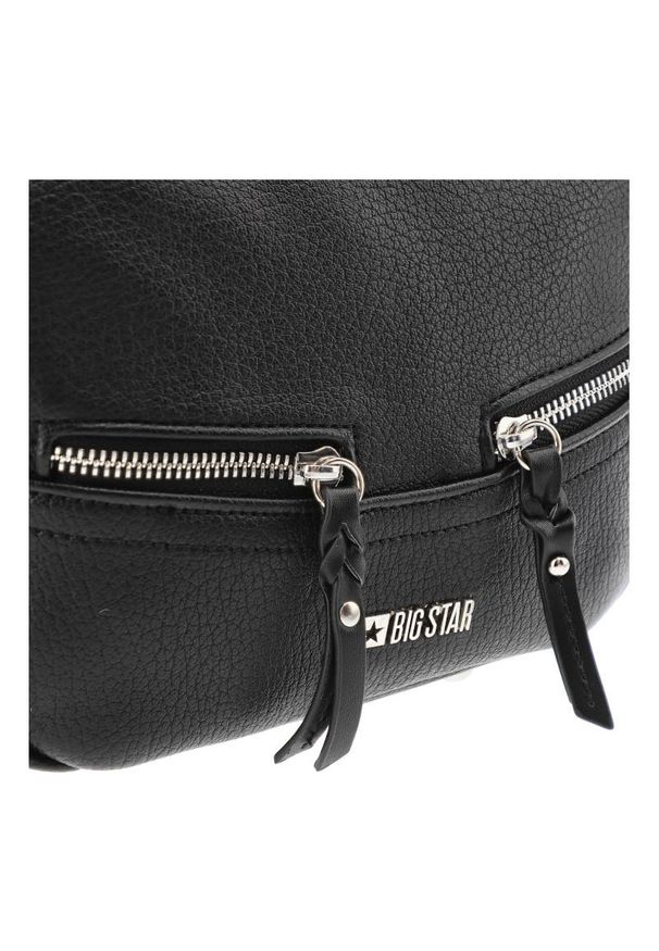 Big Star Accessories - Czarna Torba Damska Big Star Modna Torebka. Kolor: czarny. Materiał: skórzane. Styl: klasyczny, casual, elegancki. Rodzaj torebki: na ramię