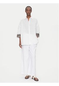 LOLA CASADEMUNT Koszula LS2515036 Biały Relaxed Fit. Kolor: biały. Materiał: len #4