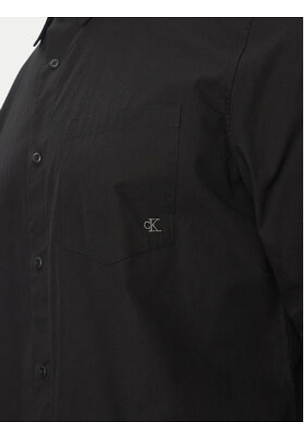 Calvin Klein Jeans Koszula LV040QM160 Czarny Regular Fit. Kolor: czarny. Materiał: bawełna