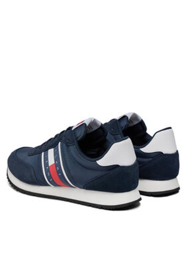 Tommy Jeans Sneakersy Tjm Runner Casual Ess EM0EM01351 Granatowy. Okazja: na co dzień. Kolor: niebieski. Materiał: materiał