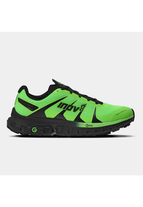Buty do biegania męskie, Inov-8 Trailfly Ultra G 300 Max. Kolor: zielony, czarny, wielokolorowy. Materiał: tkanina, materiał, syntetyk, guma. Sport: bieganie