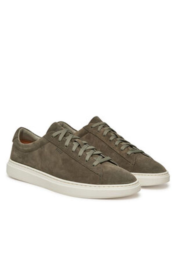 BOSS Sneakersy Kieran_Tenn_sd 50541868 Khaki. Kolor: brązowy. Materiał: skóra, zamsz