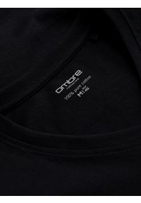 Ombre Clothing - Męski longsleeve bez nadruku z dekoltem w serek - czarny V6 - Rozmiar: XXL. Okazja: na co dzień. Typ kołnierza: dekolt w serek. Kolor: czarny. Materiał: materiał, bawełna. Długość rękawa: długi rękaw. Długość: długie. Wzór: gładki, jednolity. Styl: klasyczny, casual, elegancki