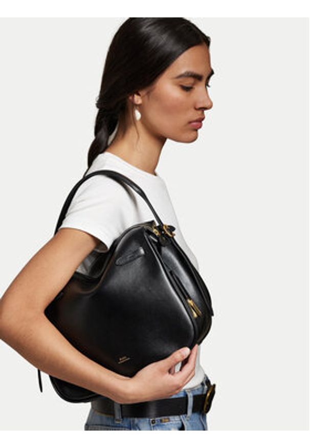 Polo Ralph Lauren Torebka 428955416001 Czarny. Kolor: czarny. Materiał: skórzane