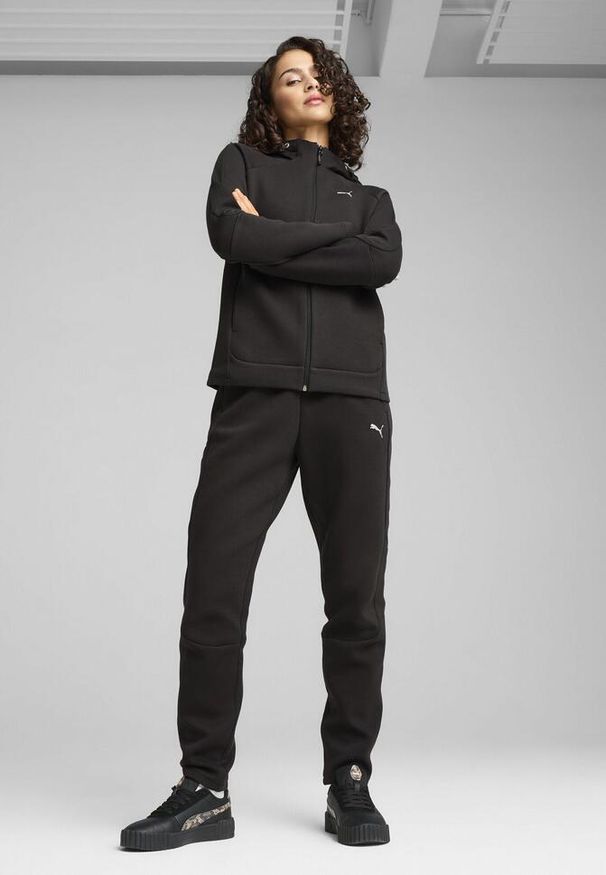 Puma - Damskie spodnie dresowe EVOSTRIPE PUMA Black. Kolor: czarny. Materiał: dresówka