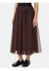 JOOP! Spódnica tiulowa 58 252S58Fridi 30046657 Brązowy Regular Fit. Kolor: brązowy. Materiał: syntetyk
