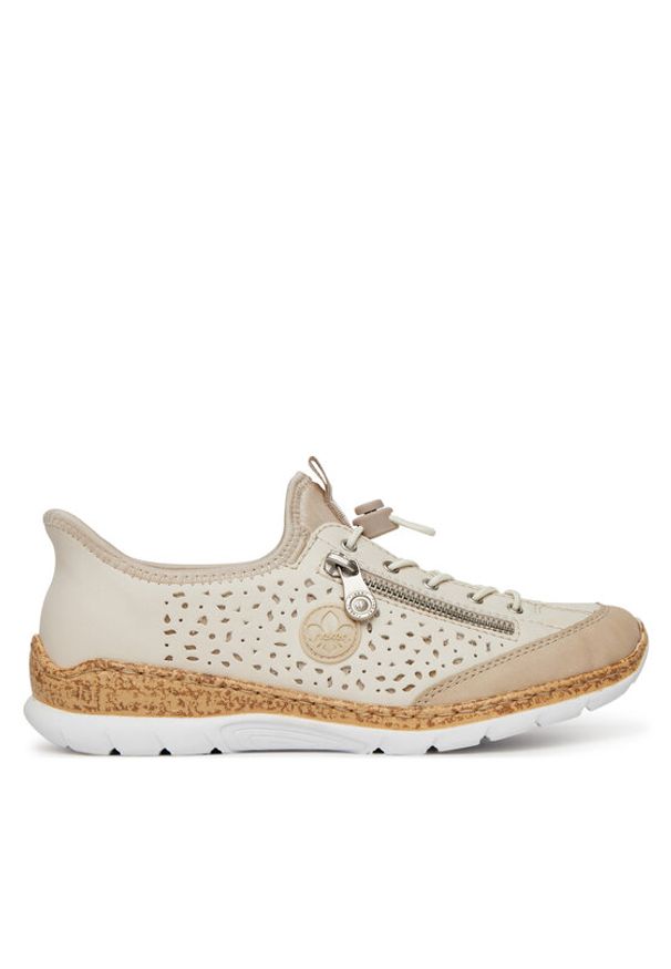 Rieker Sneakersy CEO-N42V3-60 Beżowy. Kolor: beżowy. Materiał: materiał