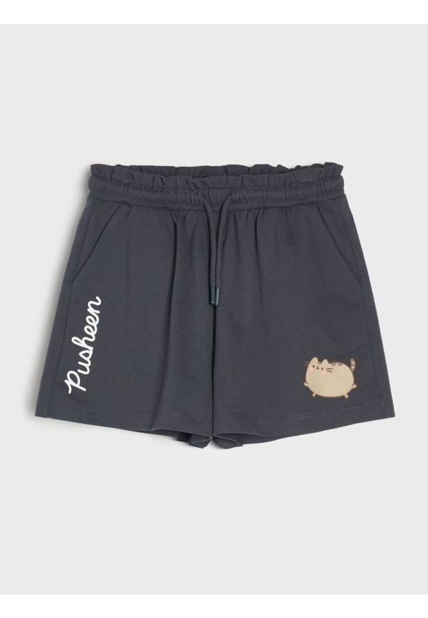 Sinsay - Szorty paperbag Pusheen the Cat - szary. Kolor: szary