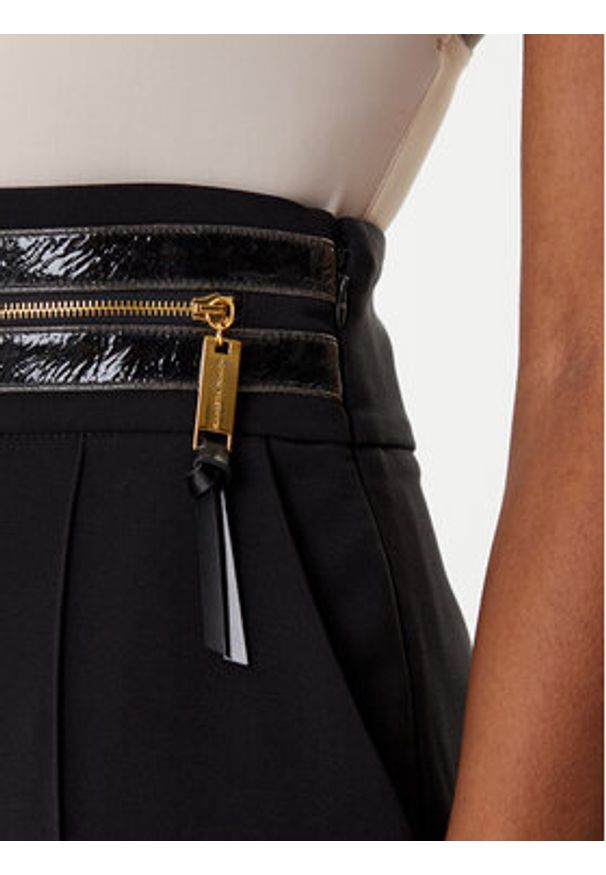 Elisabetta Franchi Spodnie materiałowe PA-113-56E2-V340 Czarny Regular Fit. Kolor: czarny. Materiał: bawełna