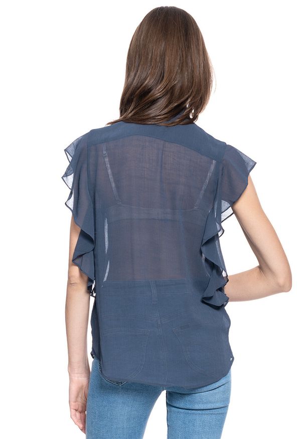 Mustang - KOSZULA DAMSKA MUSTANG Ellen Blouse BLUE NIGHTS 1009455 4085