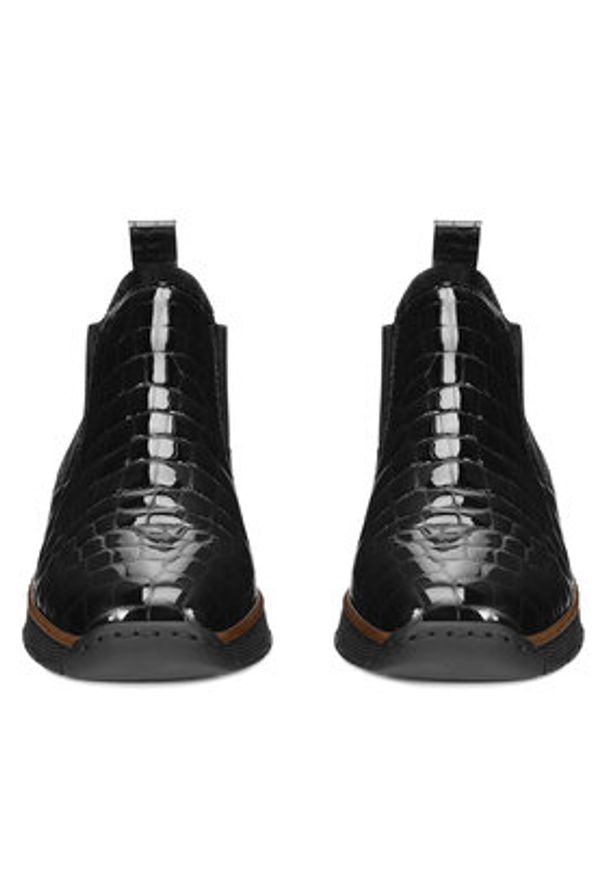 Rieker Sztyblety 53794-01 Czarny. Kolor: czarny. Materiał: skóra