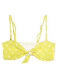 BEACH BUNNY - Top od bikini Layla. Kolor: żółty. Materiał: materiał. Wzór: kropki #1