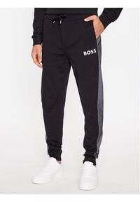 BOSS - Boss Spodnie dresowe Tracksuit Pants 50503052 Czarny Regular Fit. Kolor: czarny. Materiał: syntetyk, bawełna
