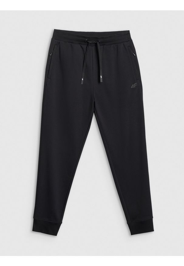 4f - 4F Spodnie dresowe joggery męskie - czarne M. Kolor: czarny. Materiał: dresówka. Sport: turystyka piesza, fitness