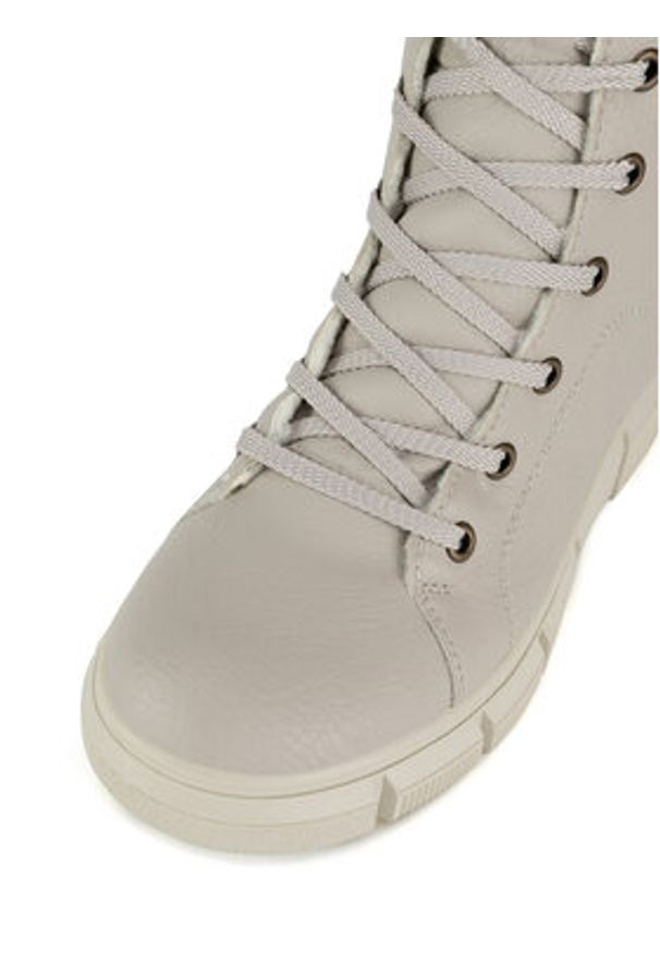 Rieker Botki X3402-60 Beżowy. Kolor: beżowy. Materiał: materiał