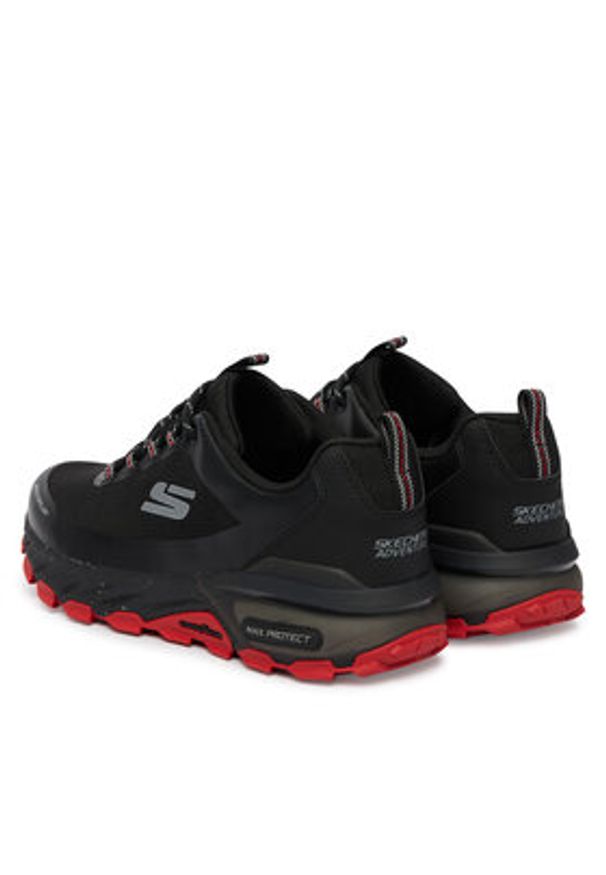 skechers - Skechers Trekkingi MAX PROTECT PROMOTE 237669/BKRD Czarny. Kolor: czarny. Materiał: skóra. Sport: turystyka piesza