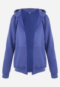 Renee - Ciemnoniebieska Bluza z Kapturem Harasphei. Okazja: na co dzień. Typ kołnierza: kaptur. Kolor: niebieski. Materiał: jeans, tkanina. Długość rękawa: długi rękaw. Długość: długie. Wzór: jednolity. Styl: sportowy, casual #4