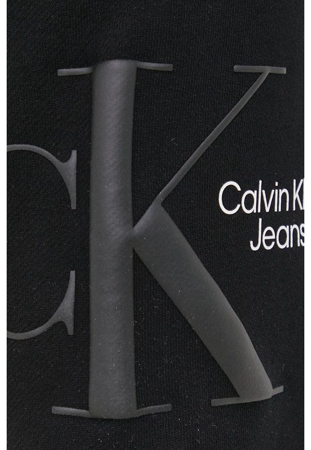 Calvin Klein Jeans szorty bawełniane męskie kolor czarny. Kolor: czarny. Materiał: bawełna