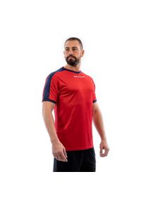Givova - Męska Koszulka Interlock Revolution. Kolor: czerwony, niebieski, wielokolorowy. Sport: turystyka piesza