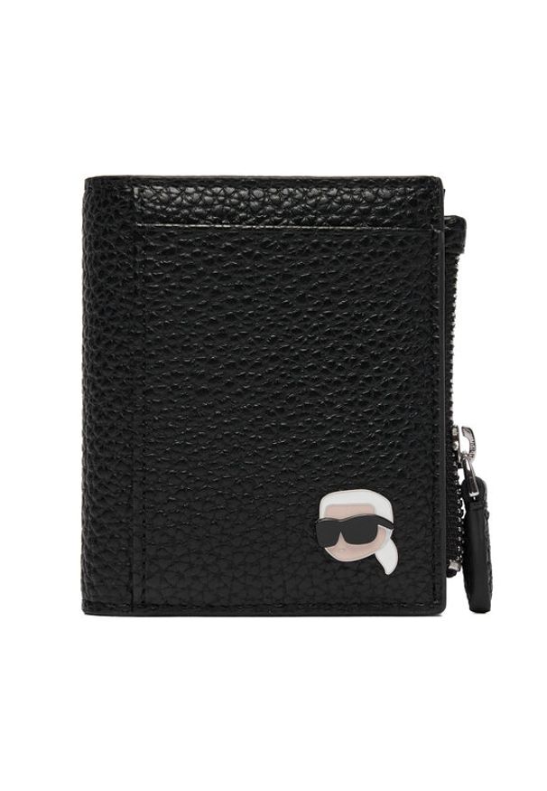 Karl Lagerfeld - KARL LAGERFELD Mały Portfel Damski A4W32005 Czarny. Kolor: czarny. Materiał: skóra