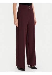 Maryley Spodnie materiałowe 25IB680/M17 Bordowy Regular Fit. Kolor: czerwony. Materiał: syntetyk #1