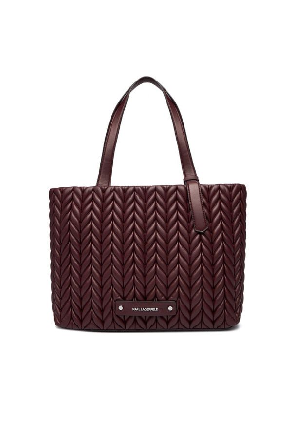 Karl Lagerfeld - KARL LAGERFELD Torebka A4W30071 Bordowy. Kolor: czerwony. Materiał: skórzane